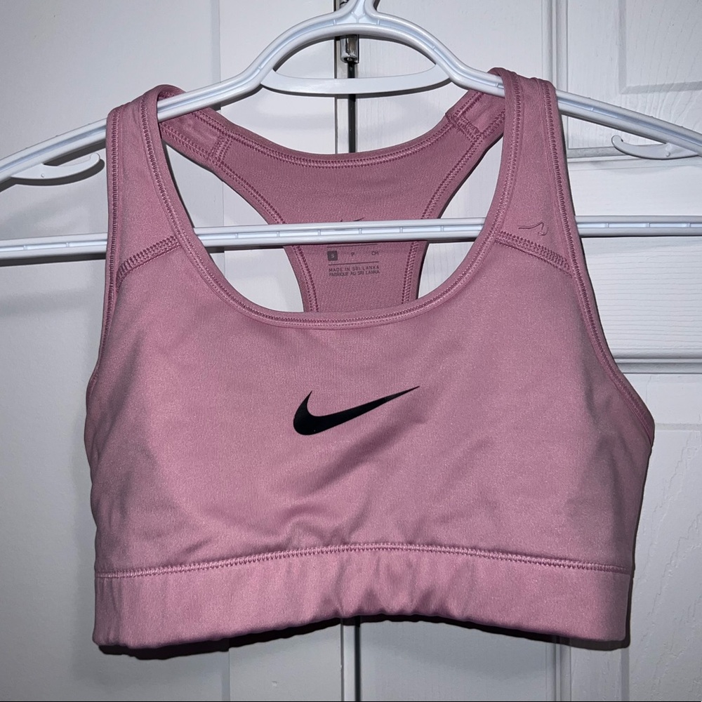 Pink Nike sports bra